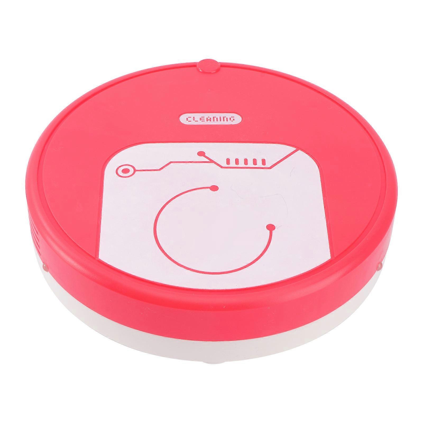 Kids Cleaning Toys Children Simulation Sweeper Red Realistic Style Home Play Obstacle Detection and Turning 1Pcs