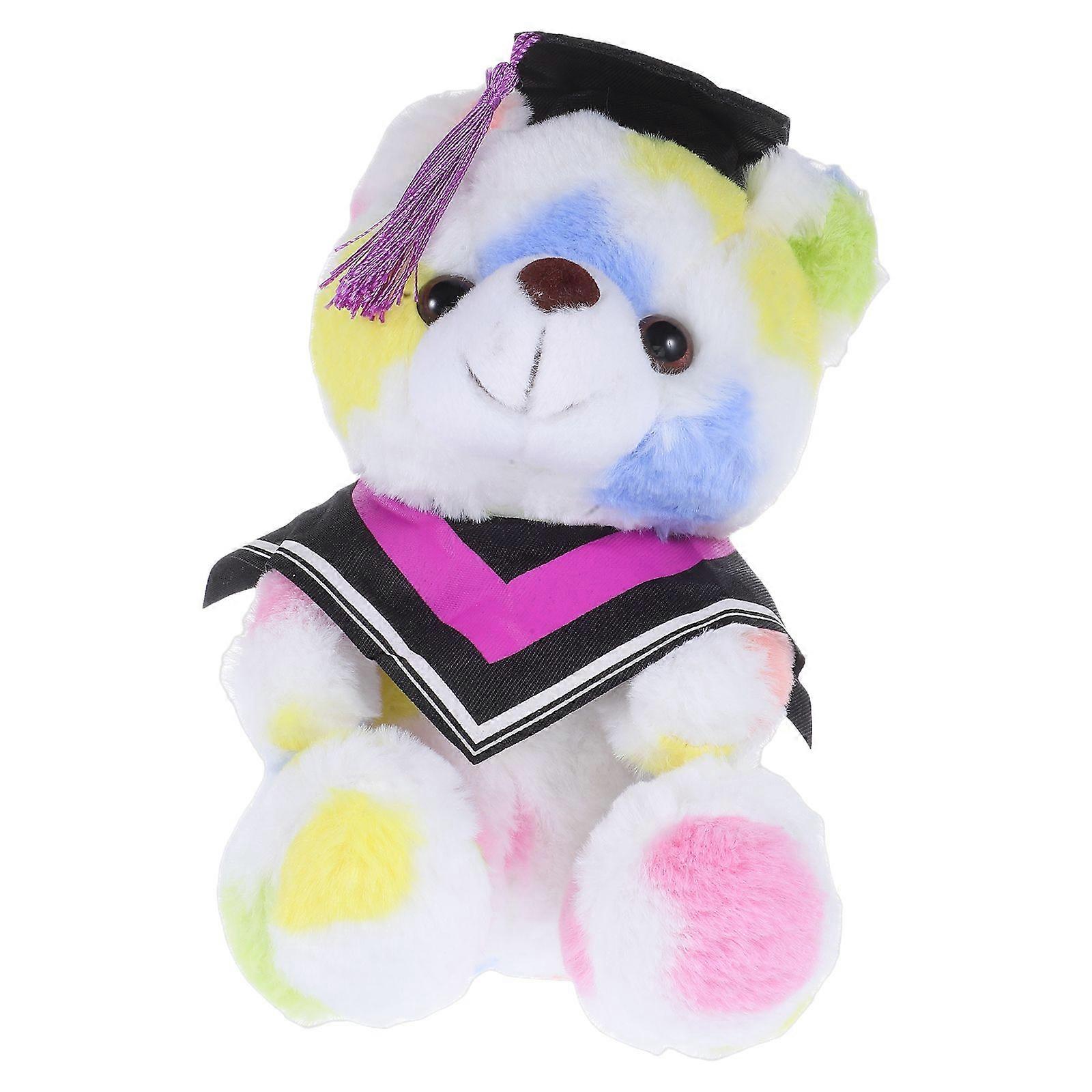 موسم التخرج جائزة الطالب التذكارية الكرتون قبعة الدكتوراه الدب دمية أفخم ناعمة ومريحة للأفخم للتخرج والديكور المنزلي