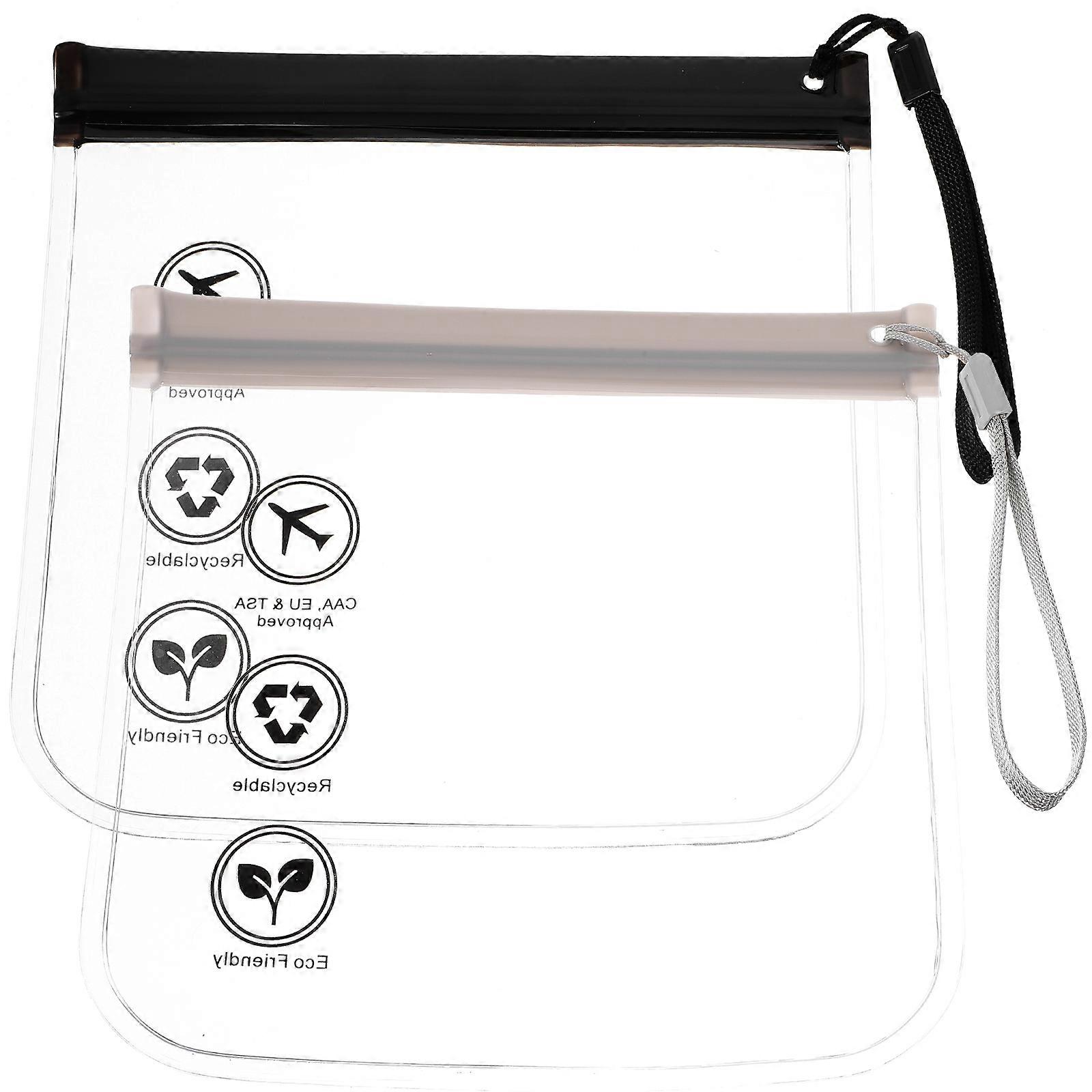 Cosmetics Pouch Make Up Bag Outdoor Activities EVA Rectangular Fashionable 2Pcs