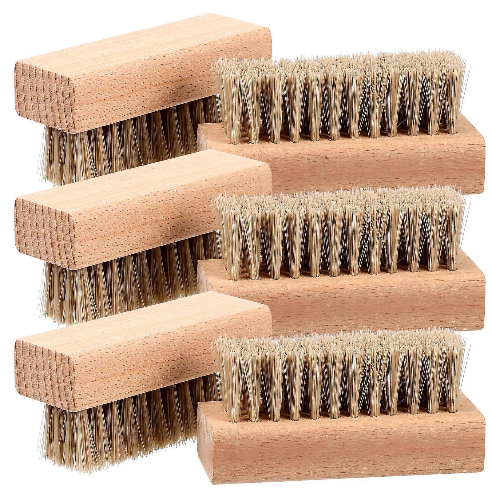 Shoe Brush Set 10 Pcs Soft Bristle Wood Handle Comfort Grip Slip Resistant Design for Shoes Boots Oxfords Home Use Durable Scratch Free Cleaning