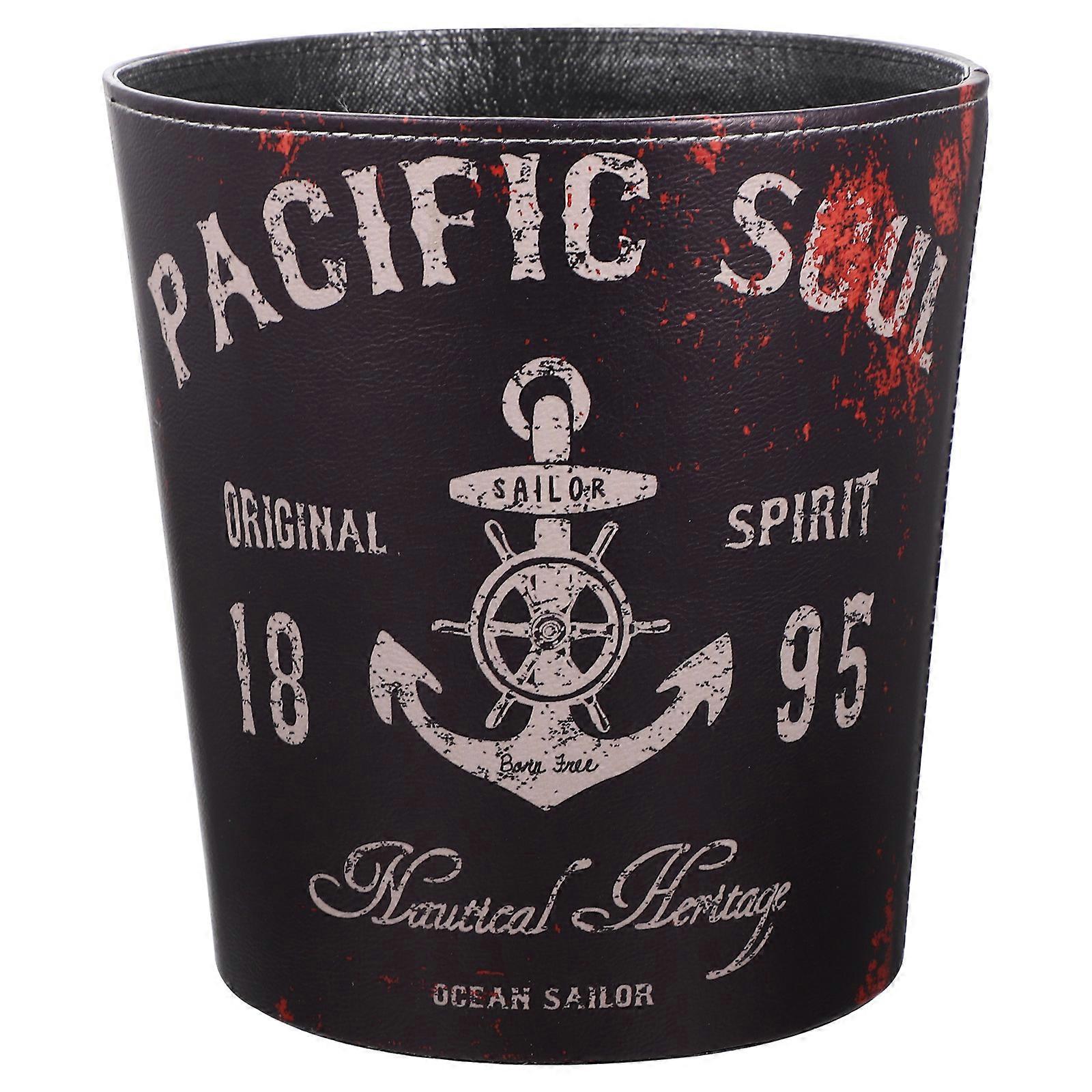 Stylish Decorative Waste Bucket Open Trash Bin for Home Office Elegant Storage Container English Design Multi Function Tidy Spaces