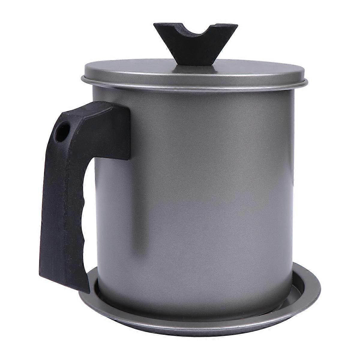 Fettfilterbecher Edelstahl Öltopf Home Speiseöl Filterung Runde Form 1Pack