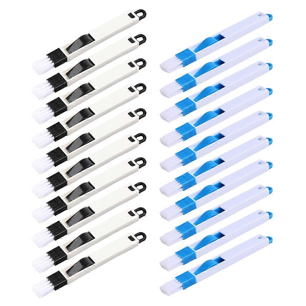 Gap Cleaning Detailing Brush Set White 20Pcs Long Handle For Window Slots Cleaning