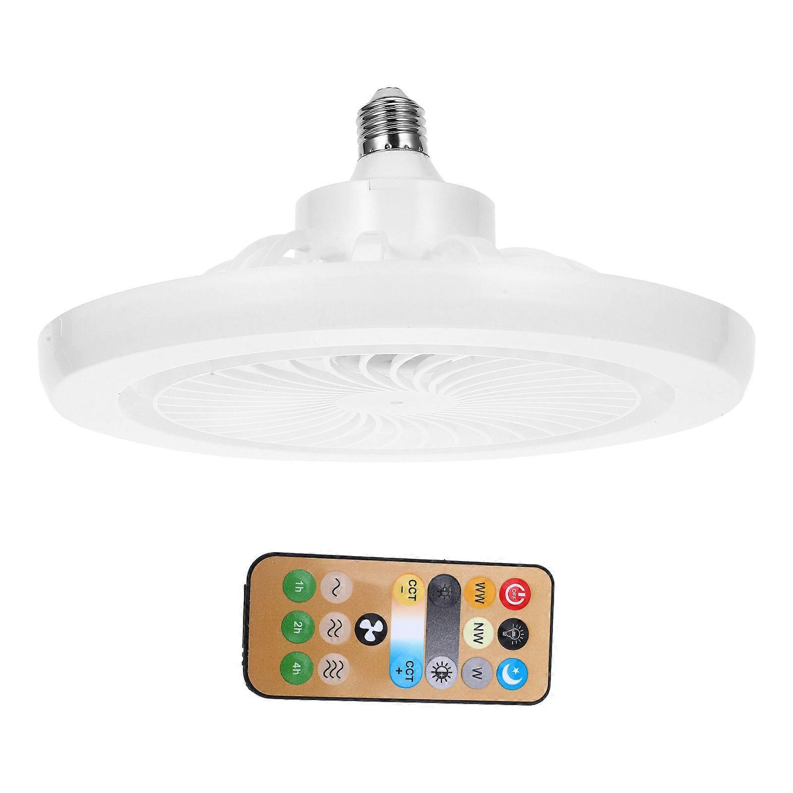 Indoor Ceiling Fan Energy Efficient Led Ceiling Fan Adjustable Brightness Remote Control Plastic Material 1Pack