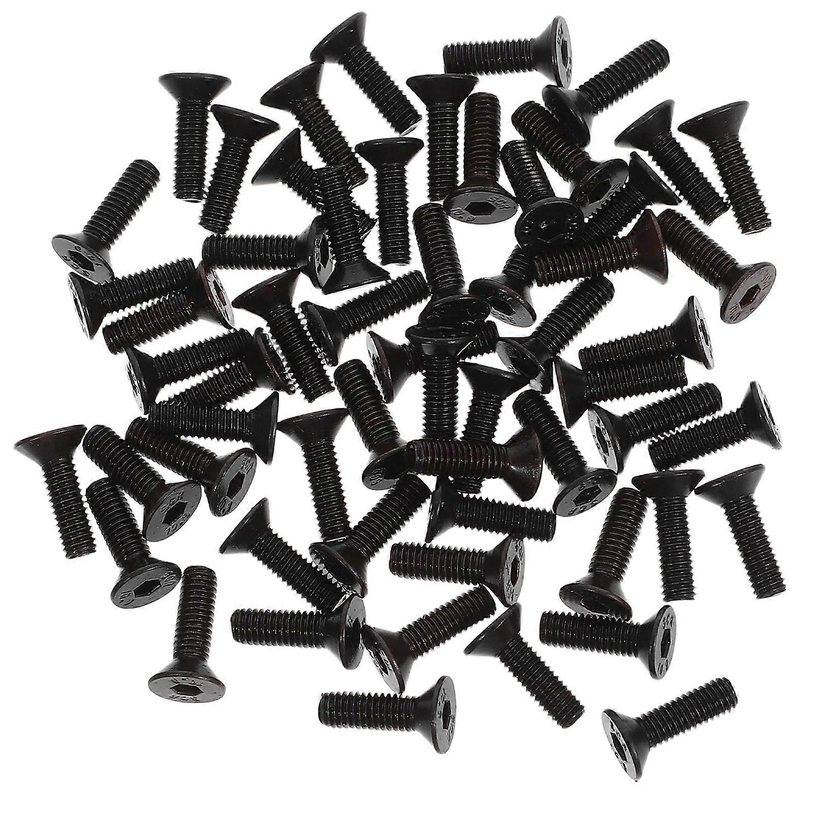 Hexagon Socket Head Cap Screws Countersunk Head Socket Screw For Woodworking Projects Diy Projects Carbon Steel 50Pcs