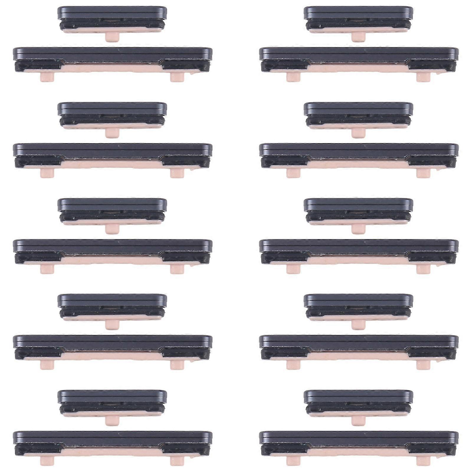 For Samsung Galaxy S25 SM-S931B 10pcs Power Button and Volume Control Button (Black)