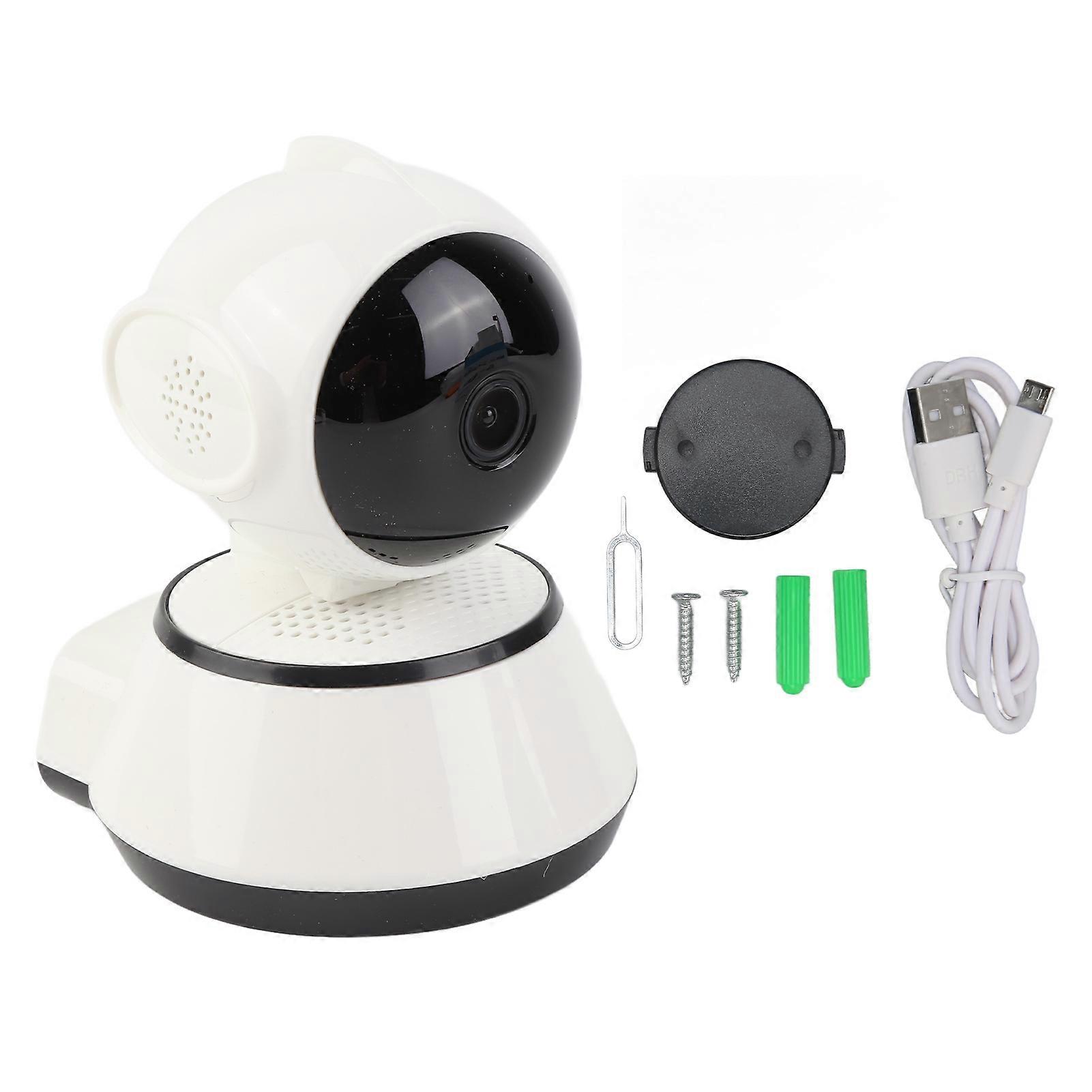 Caméra de sécurité intérieure avec application de visualisation Wi-Fi 2,4 GHz, enregistrement continu pour bébé, chien, crèche, personnes âgées