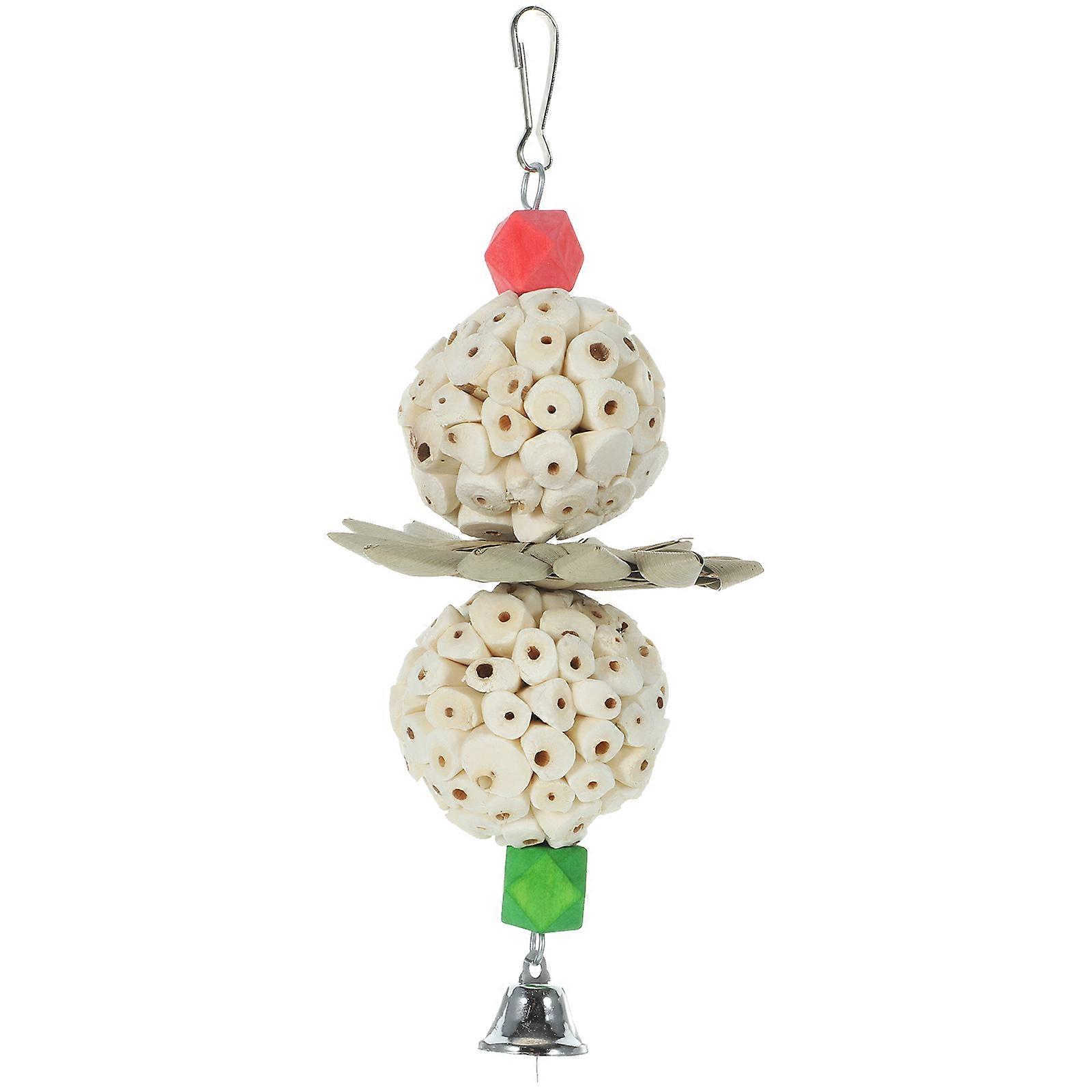 Parrot Perch Toy Parrot Chewing Toy Rustic Lovebirds Budgie Cage Accessory 10x23cm Decorating Birdcage 1Set