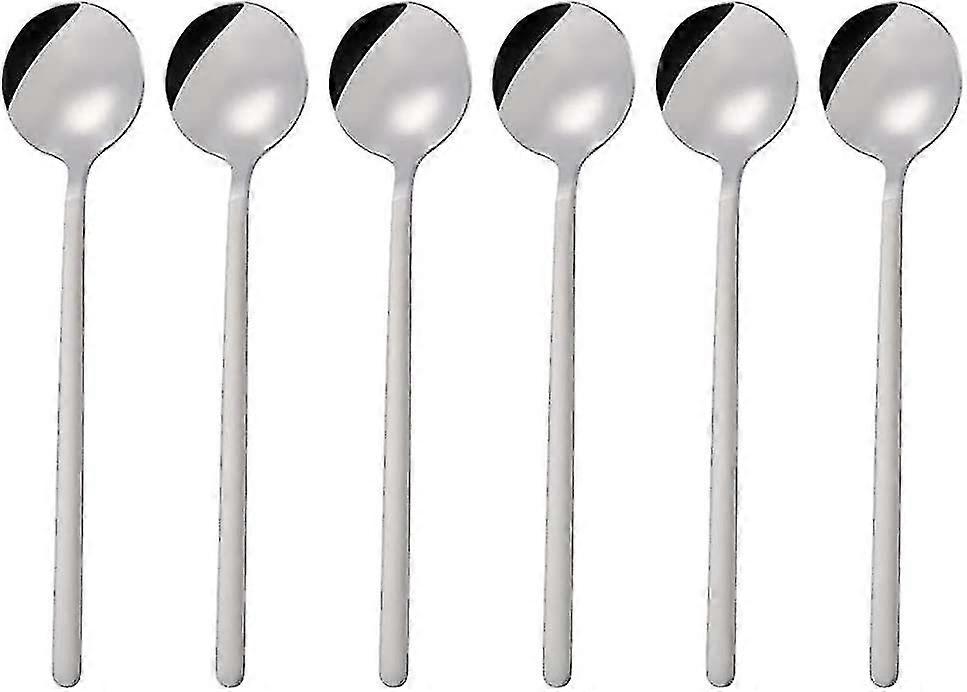 Set di mini cucchiaini da caffè in acciaio inossidabile - 6 cucchiaini d'argento