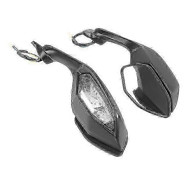 Foldable Mirror with LED Turn Signal Lights for Compatible Brands Motorcycle Rear View Mirrors