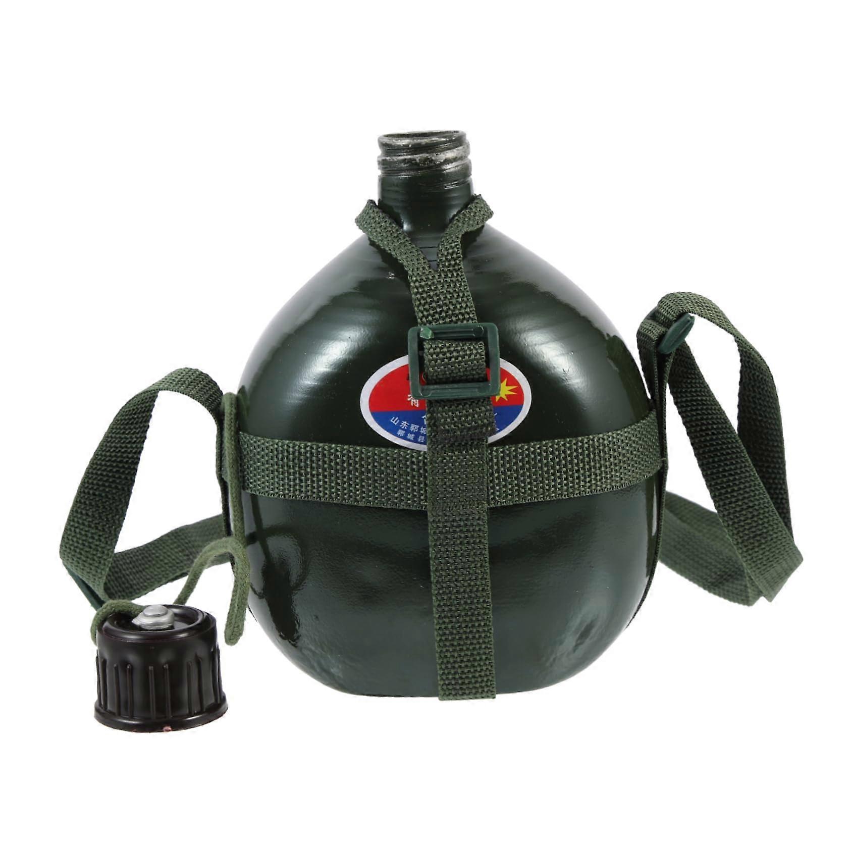 Military Training Insulated Aluminium Water Bottle Canteen 1L Army Green Nylon Camping Outdoor Gear