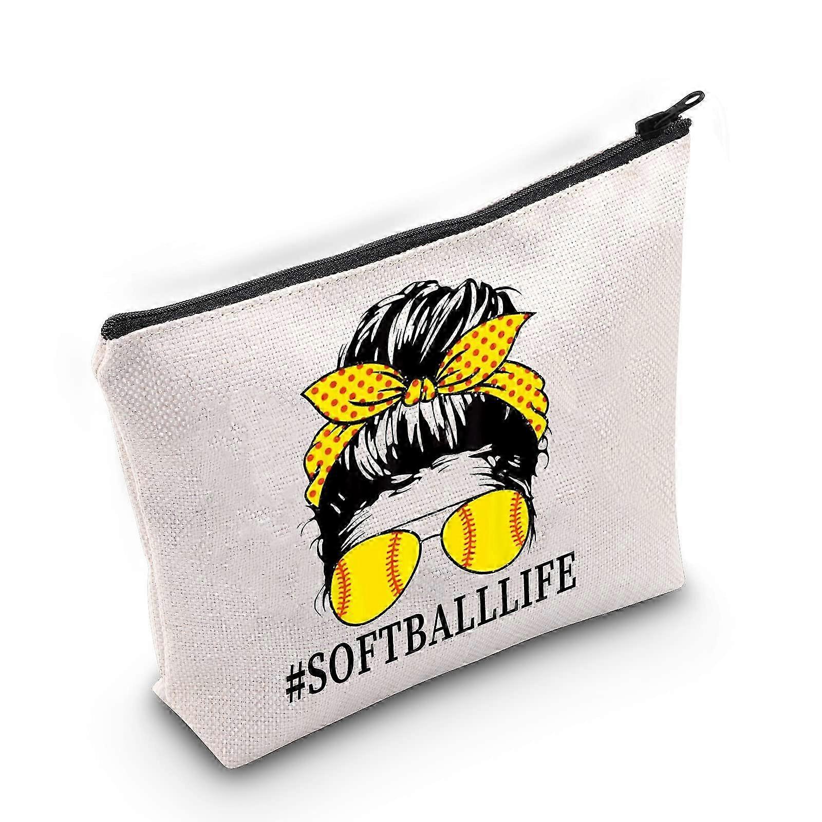 Trousse de maquillage inspirée du softball pour voyager dans un format compact