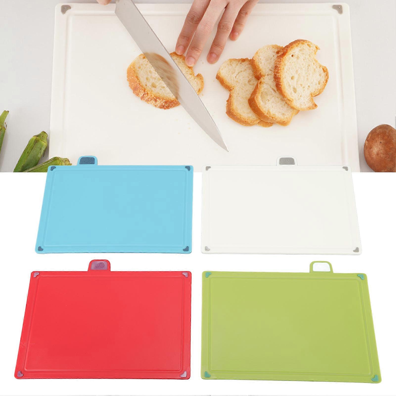 Plastic Cutting Board 4 Colors Rubber Flexible Coded Cutting Board with Storage Stand 