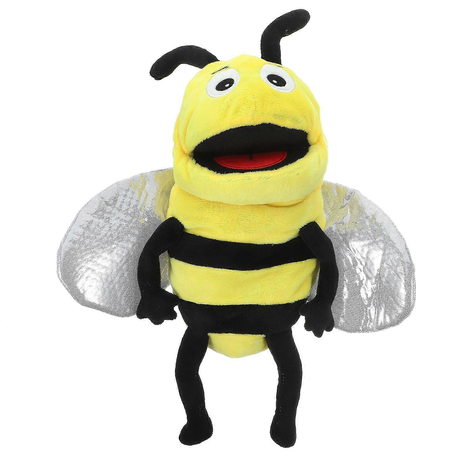 Storytelling Plush Puppet Interactive Bee Hand Puppet Cartoon Plush Animal Hand Puppet