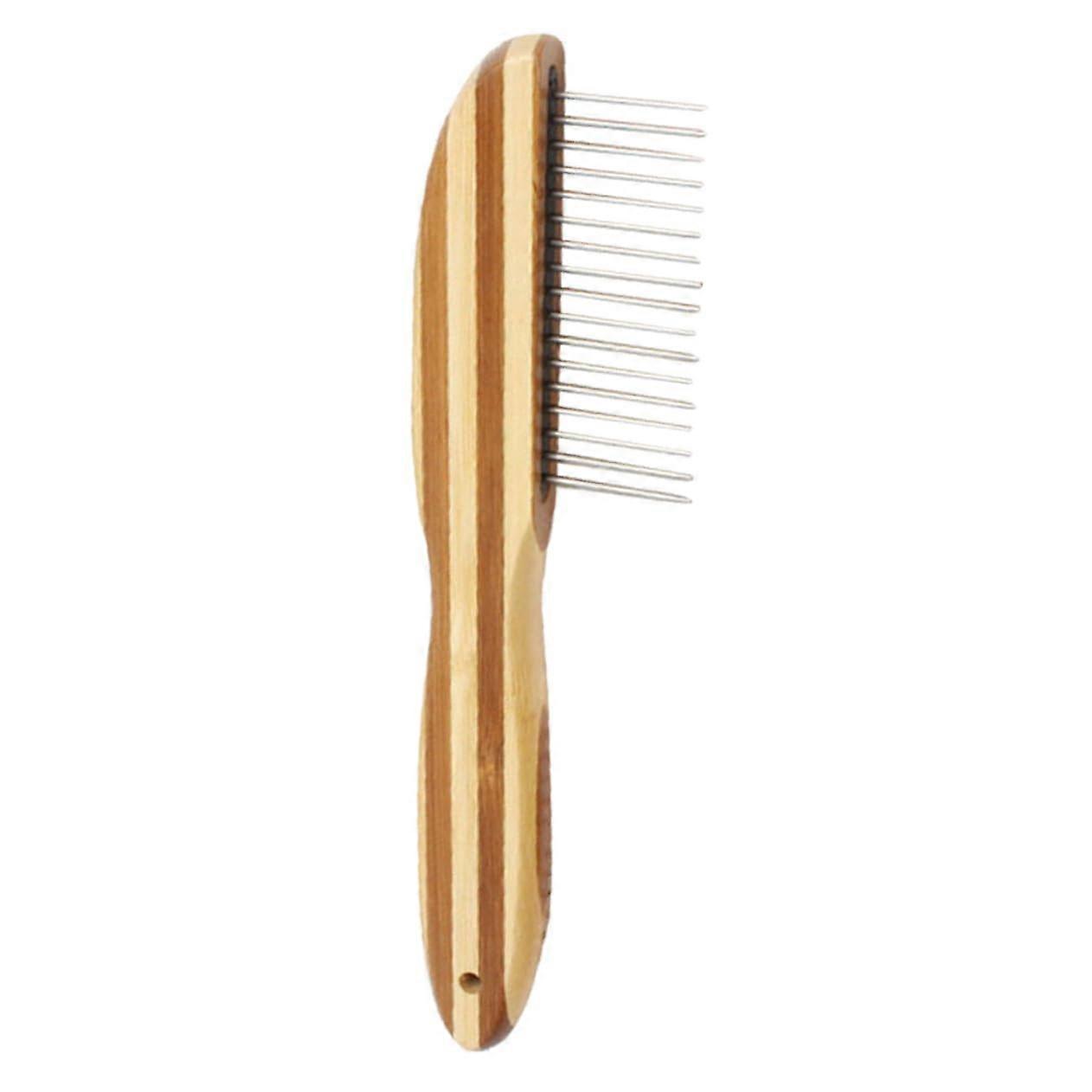 Pet Grooming Comb - Handheld Flea Comb with Durable Metal Teeth for Effective Dirt Removal in Dogs and Cats