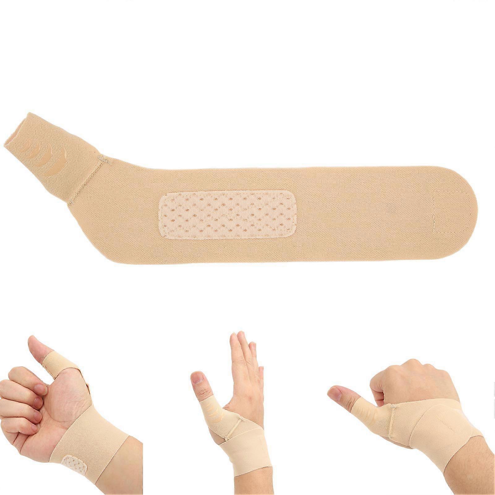 סד תמיכת אגודל שורש כף היד מגן שרוול אגודל מתכוונן רך לרכיבה על אופניים ספורט צבע עור