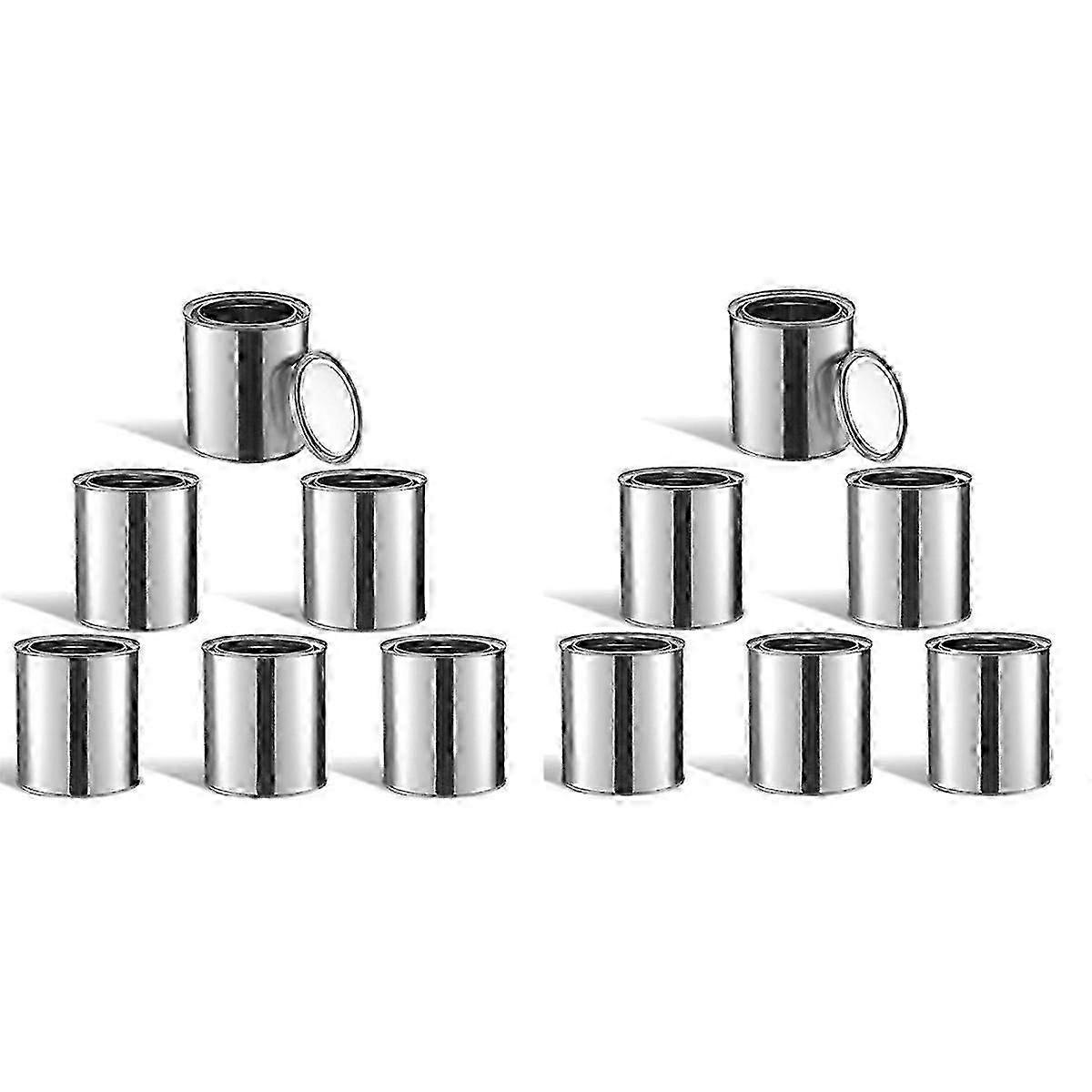 12Pcs Metal Paint Cans 0.5L Empty Unlined Paint Pails for Crafts DIY Projects Storage Containers