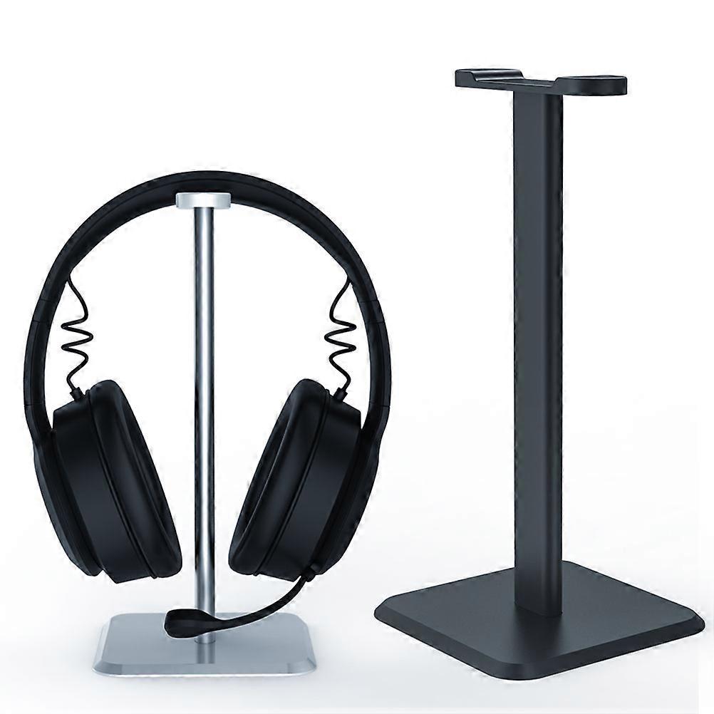 Headset Holder for Desk Headphone Stand Next to Laptop Monitor Black 1Set