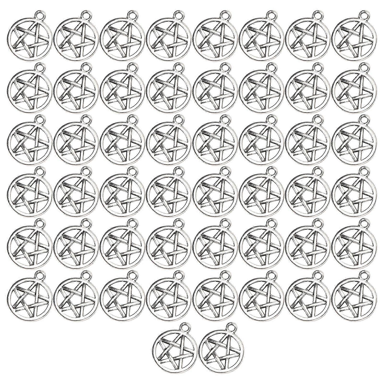 2025 Latest Model  50Pcs Star Pendant 5-Pointed Round Outer Ring Ornaments