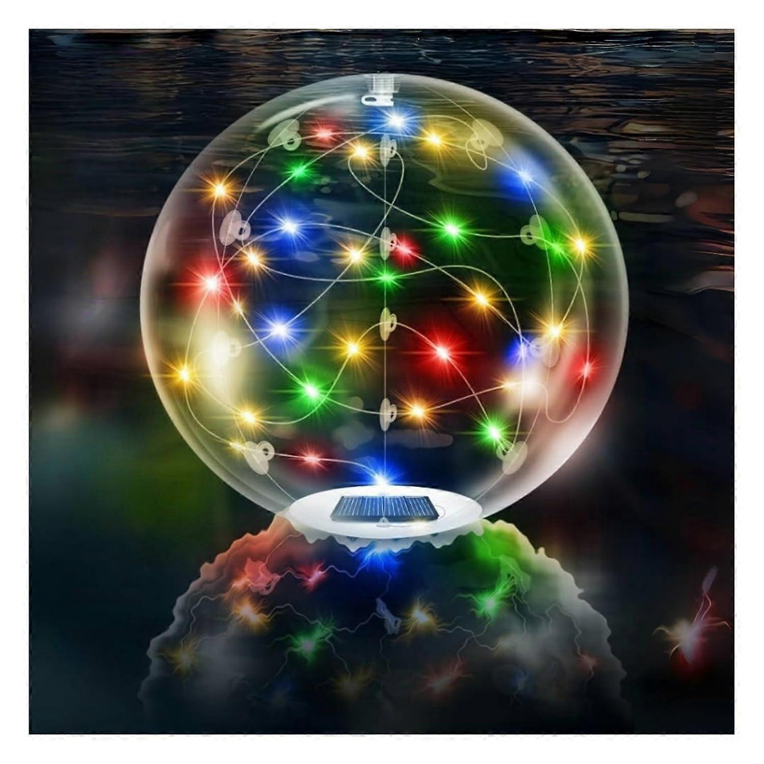 Solar Powered Floating Pool Lights, IP68 Waterproof, Remote Controlled (Colorful)