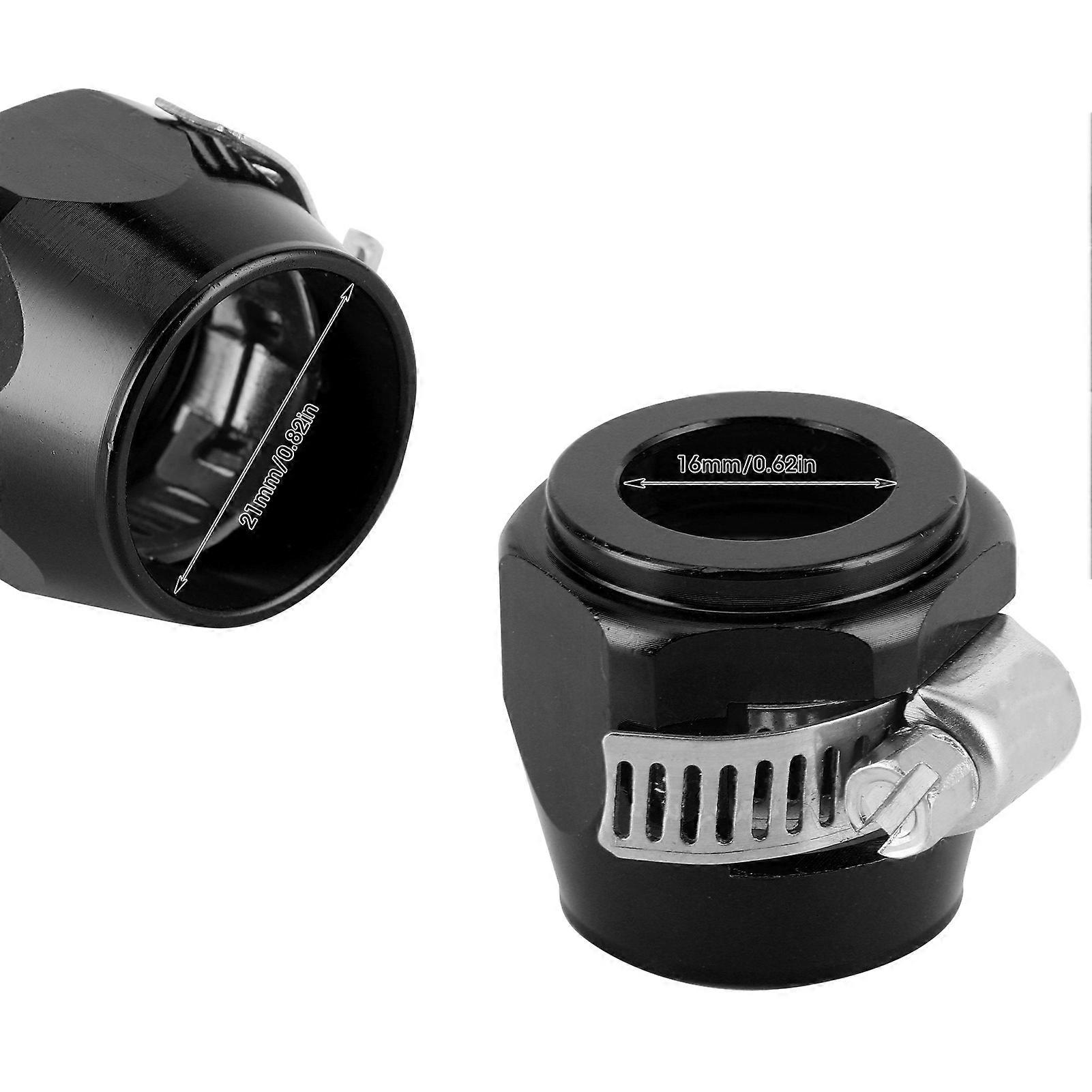 Hose Finishing Clamp Finisher Connector for Fuel/Oil/Diesel/Gas/Air/Water Pipe 10AN Aluminium AlloyBlue
