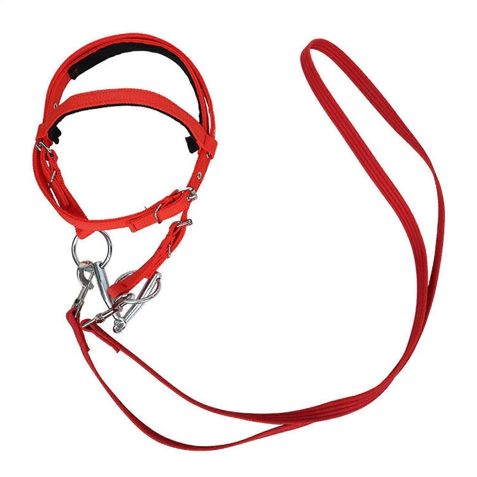ZLEINE for, headstall for horses Adjustable braided rope reins, cable harness ranch rope, safety rein animal bridle for stable driving, supplies