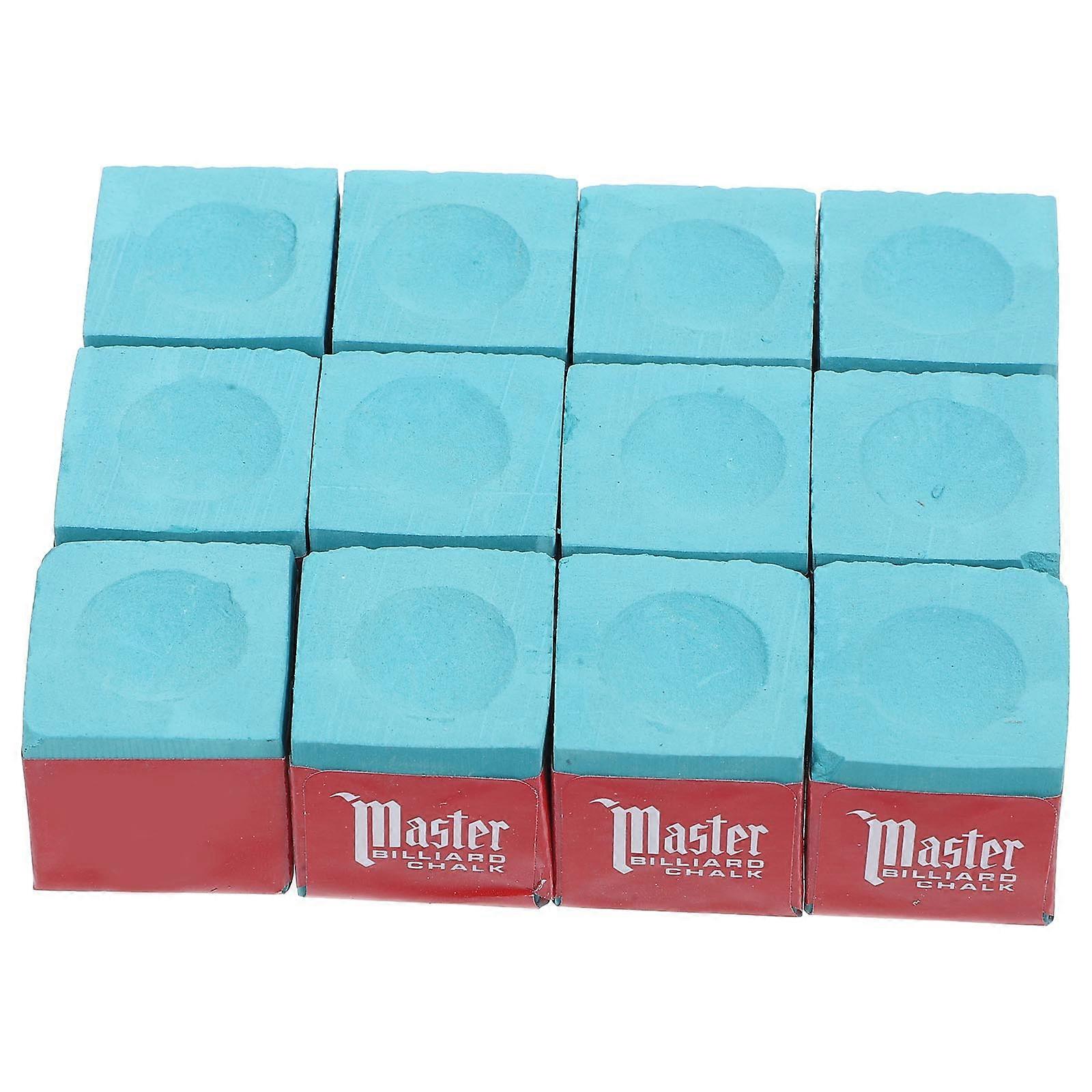 Pool Cue Chalk Billiard Powder Durable Billiards Powder Enhancing Control For Billiards Lovers 12Pcs