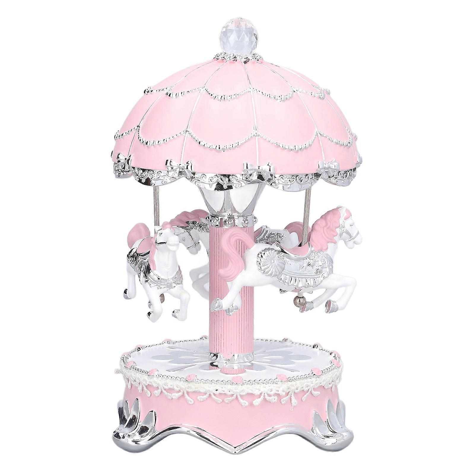 Luminous Carousel Music European Style Color Changing Carousel Music Box for Friends Spouse Relative