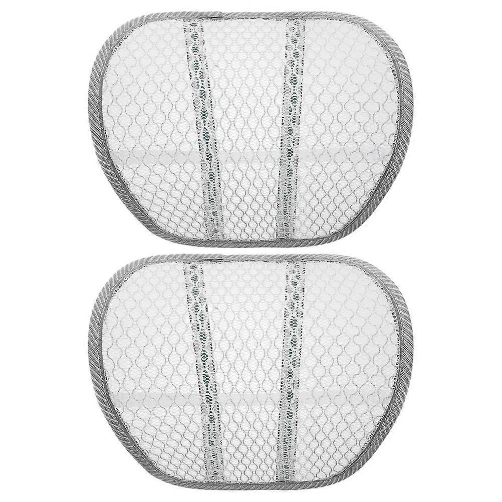 Breathable Mesh Lumbar Support Pillow For Car Seat Office Chair Indoor Use Ergonomic Design 2Pcs