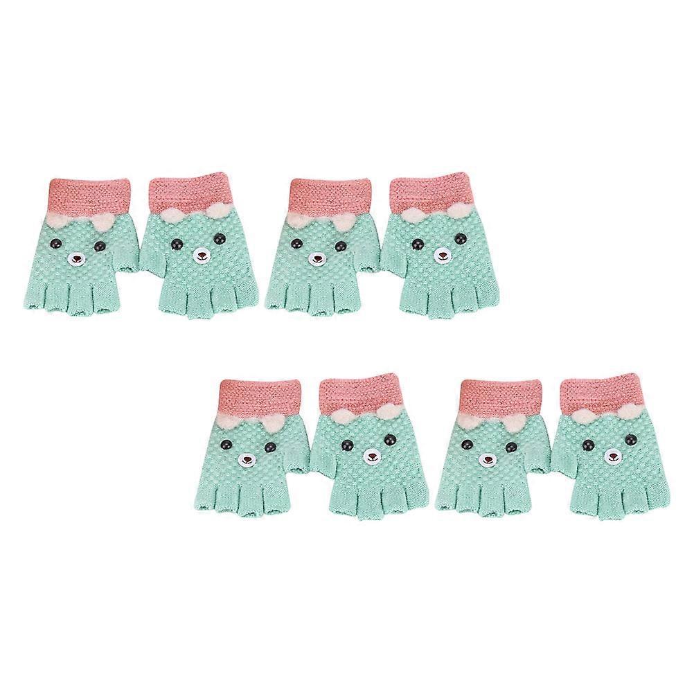 Fingerless Gloves Warm Knit Half Finger Hand Warmers for Winter Soft Breathable Suitable for Boys Cold Weather