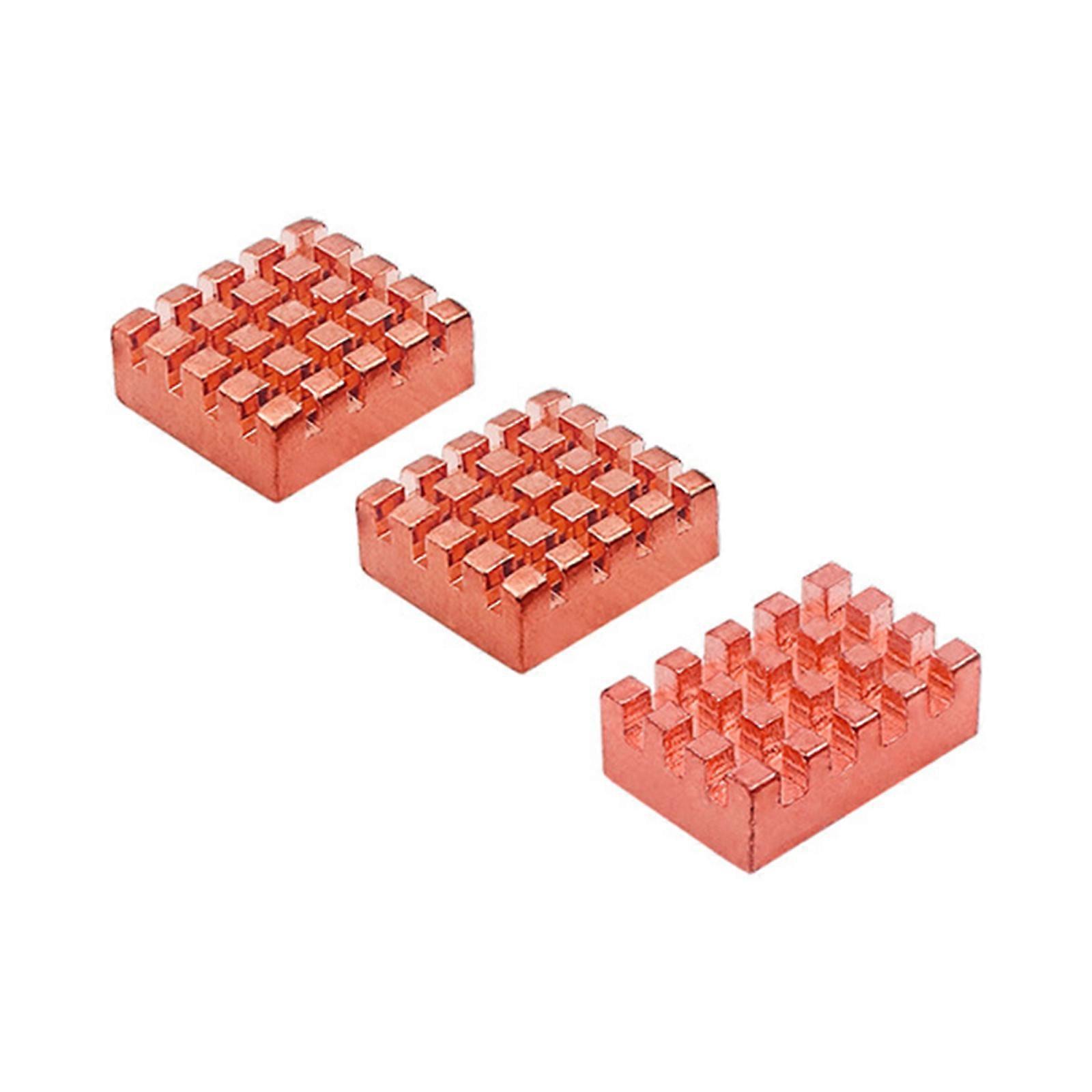 Efficient Cooling Pad Copper Heatsinks 3Pcs Pack For K2B H618 Cooling Long Use for Development Board Multicolor