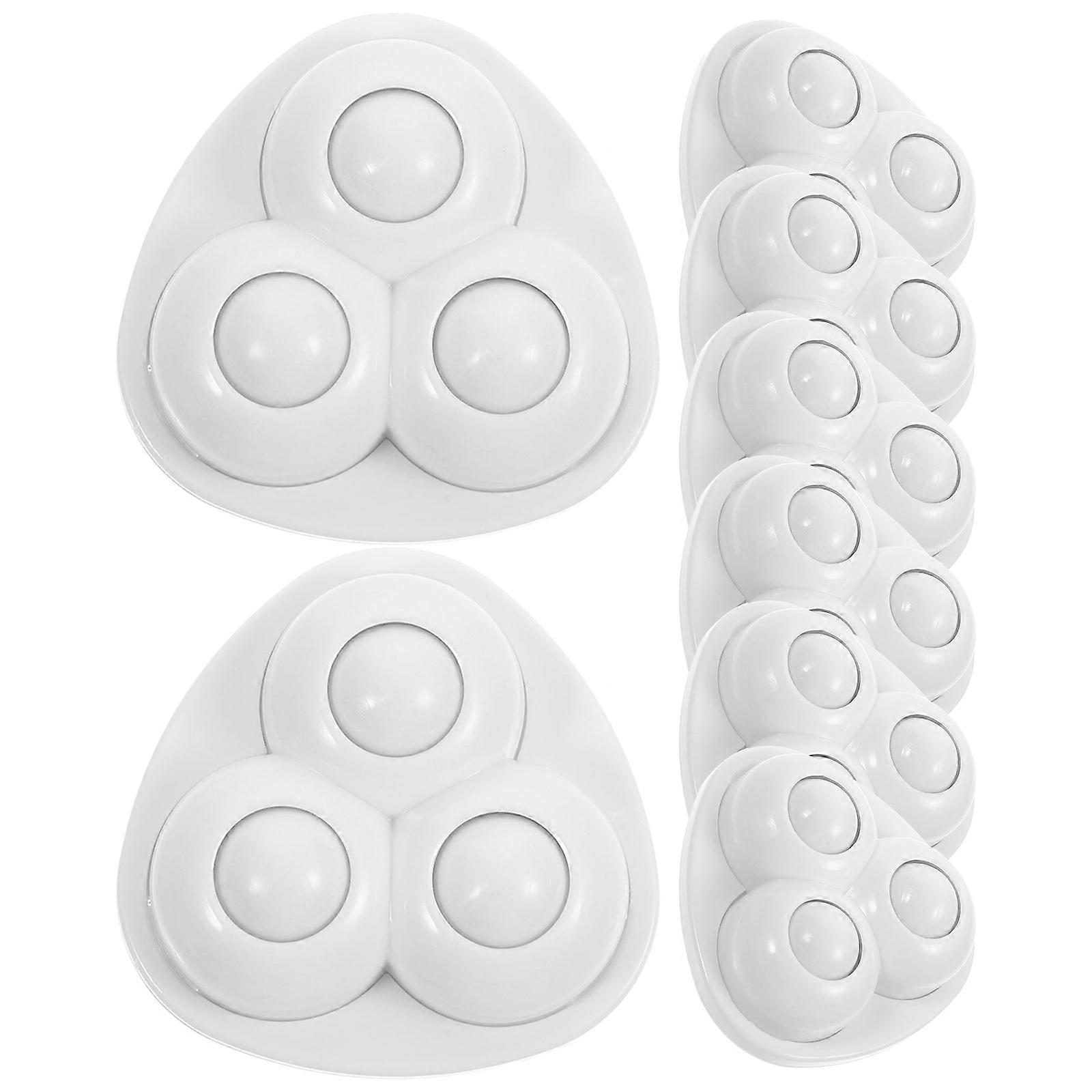 Durable Self Adhesive Caster Wheels for Home Use White Rubber Small Wheels for Projects 8pcs