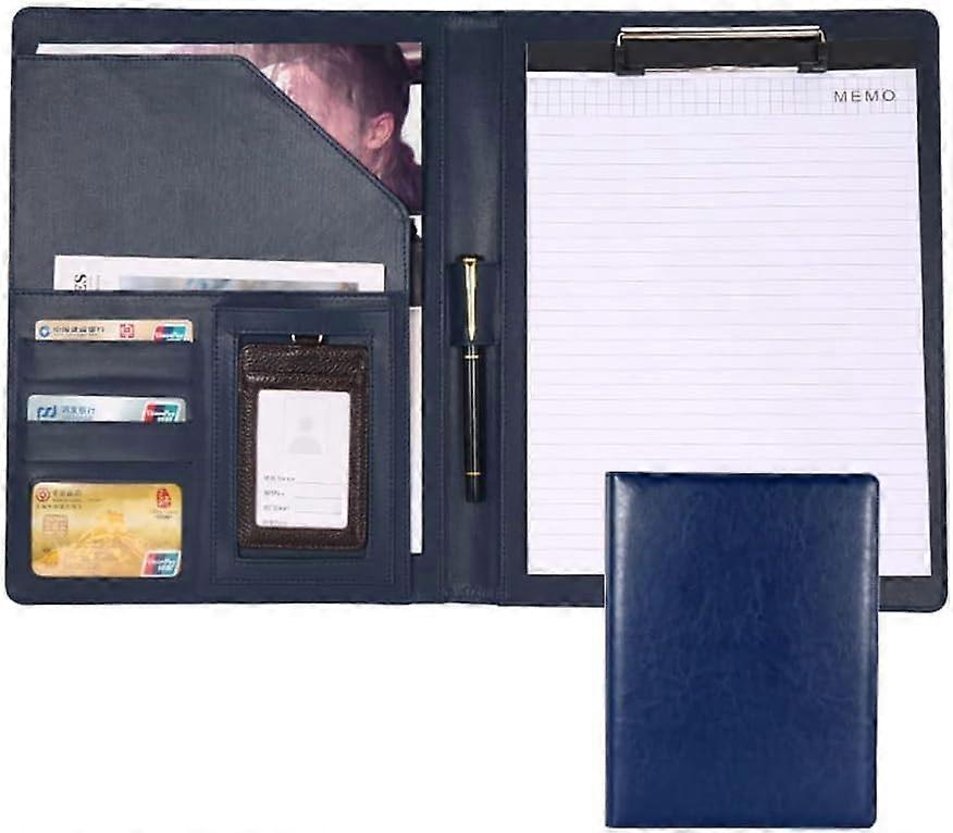 Halter Resume Interview Document Organizer Conference Notepad Clipboards (Blue)