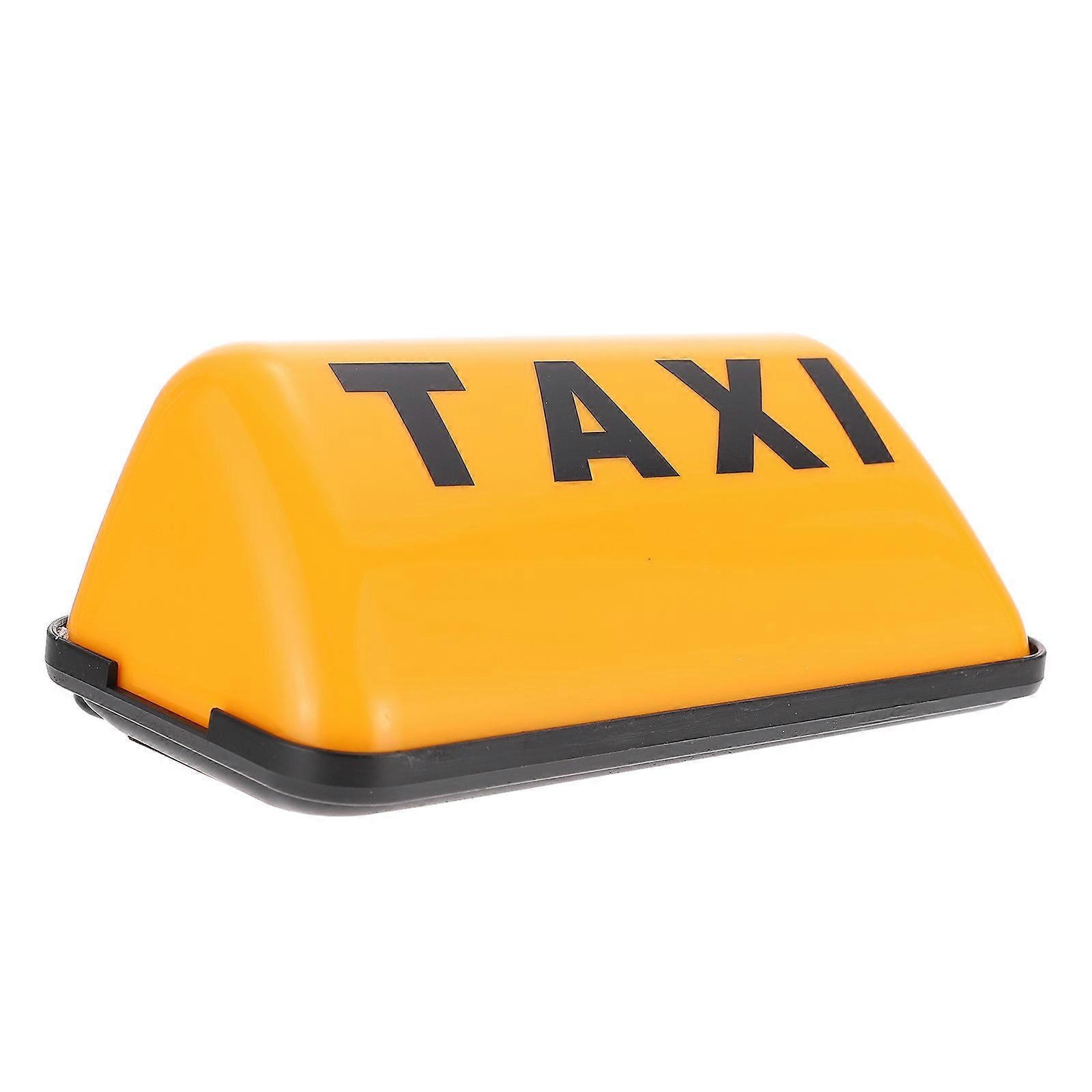 Taxi Roof Illuminated Sign Retro Light Medium Yellow Rectangular Indicator Light 1Set