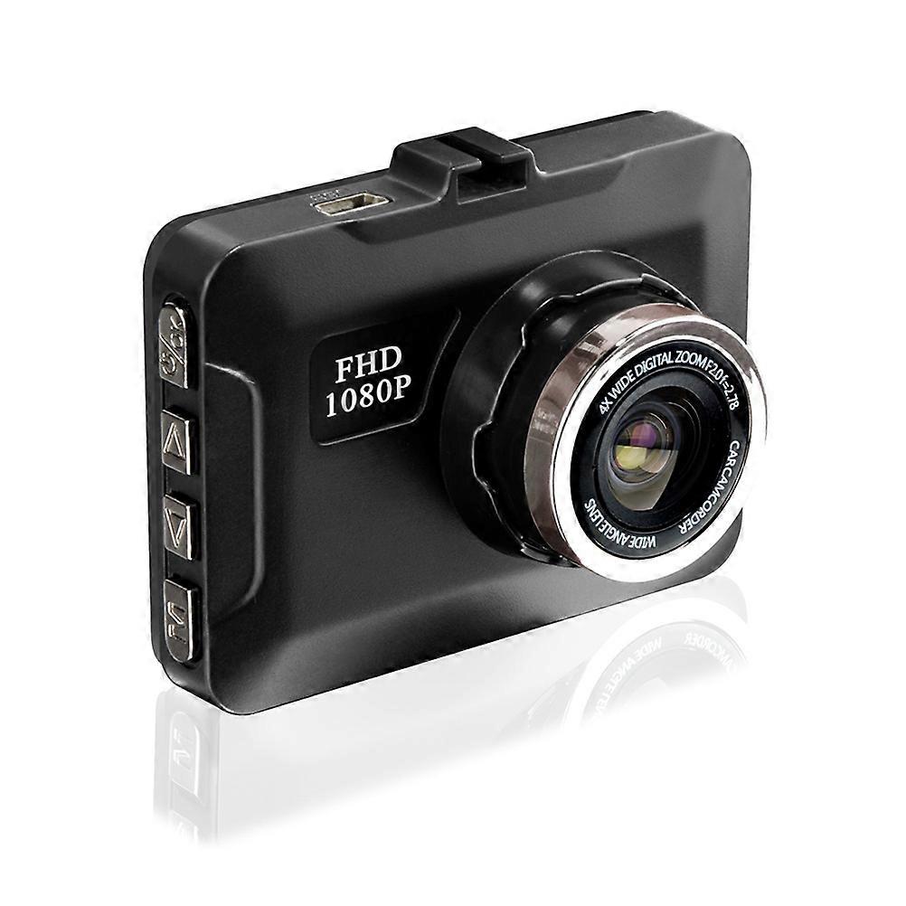1080P Black Car Dash Cam Camera with Night Vision Parking Monitor and 100 Degree Wide Angle Lens