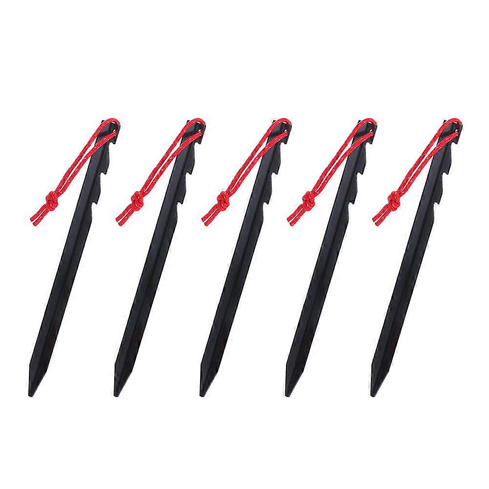5Pcs Aluminum Alloy Tent Stakes for Camping Easy to Use and Pull Out Black Color