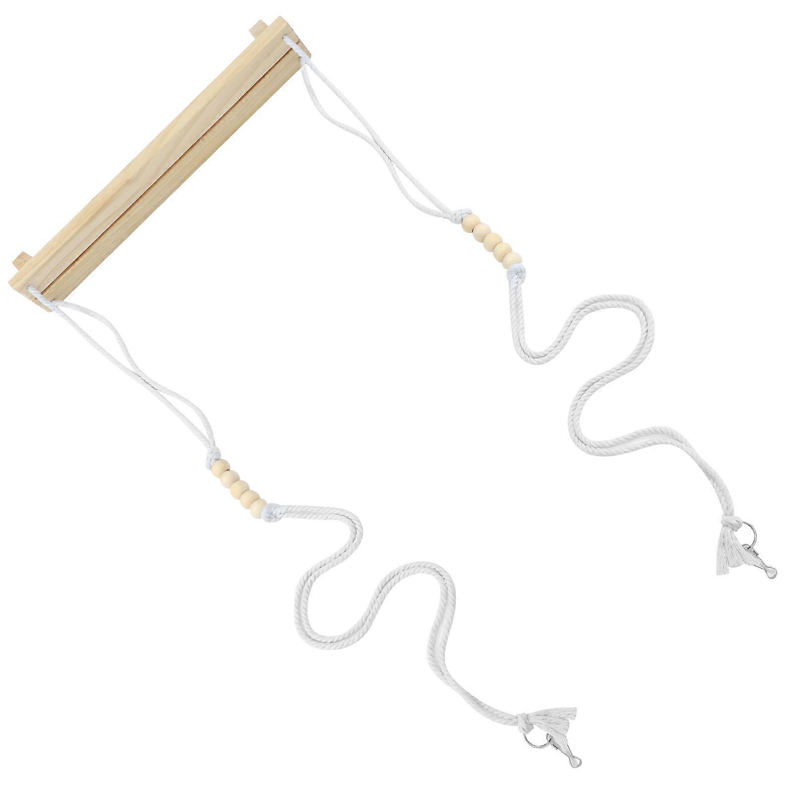 Wooden Perch Stand for Birds with Synthetic Material Light Yellow Color Suitable for Kids 10.5 Inches