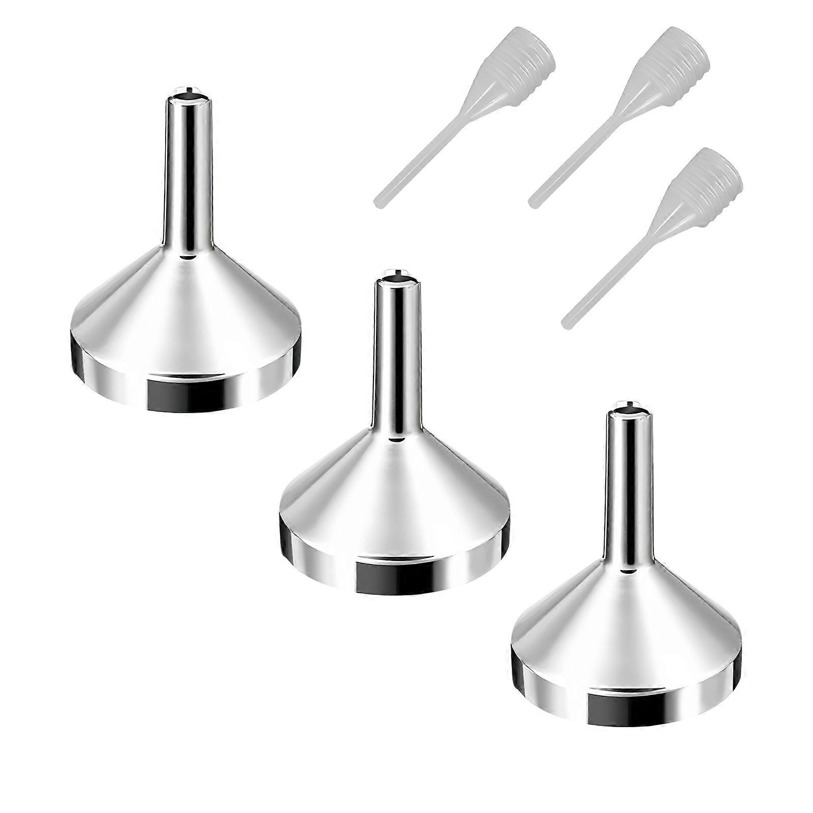 3 Pcs Perfume Funnel Small Funnel Metal Funnel Liquid Transfer Funnel for Lab Bottle Filling Liquid Essential Oils Multicolor