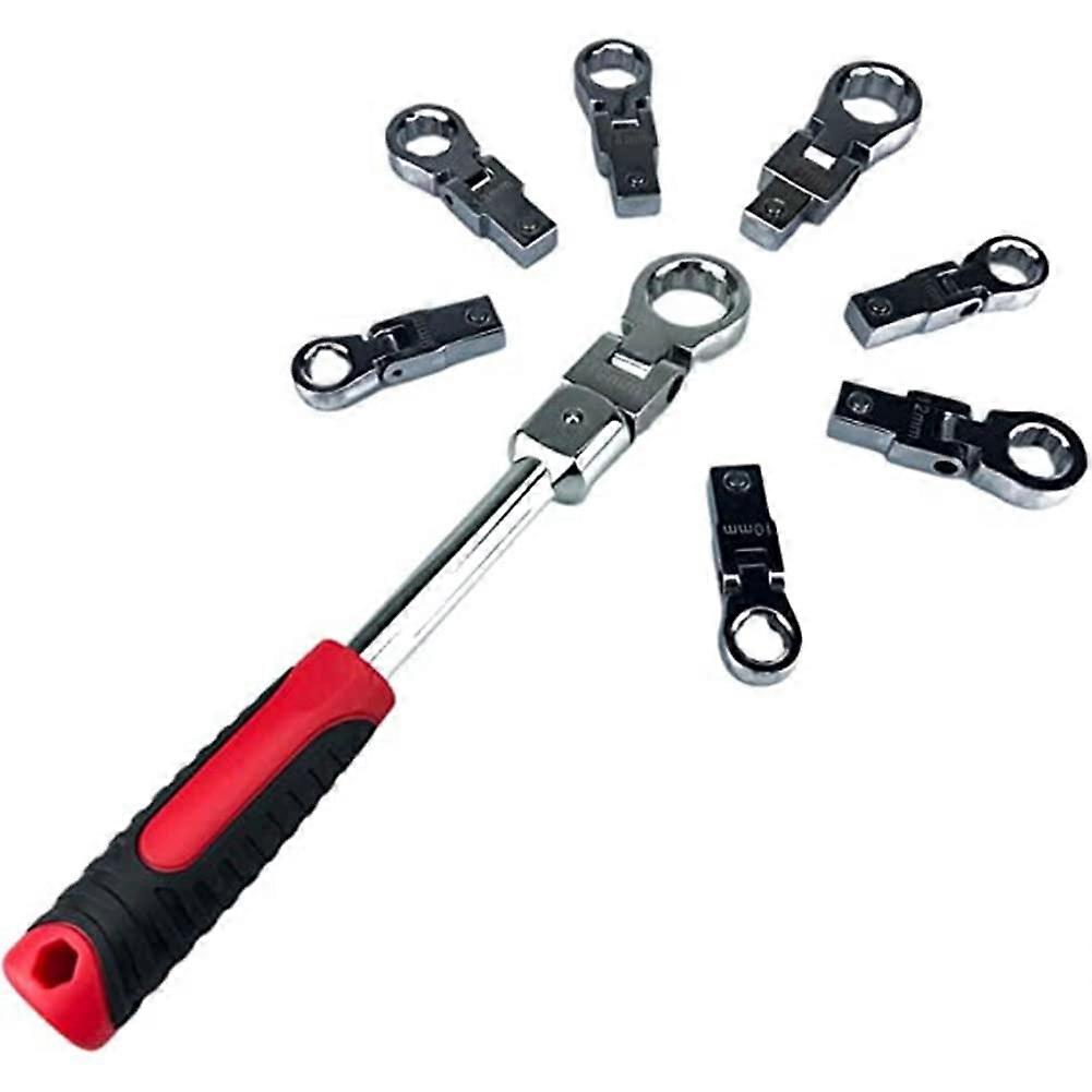 919 mm 8Piece MultiFunctional Gear Wrench Ratcheting Spanner Wrench Hand Tool