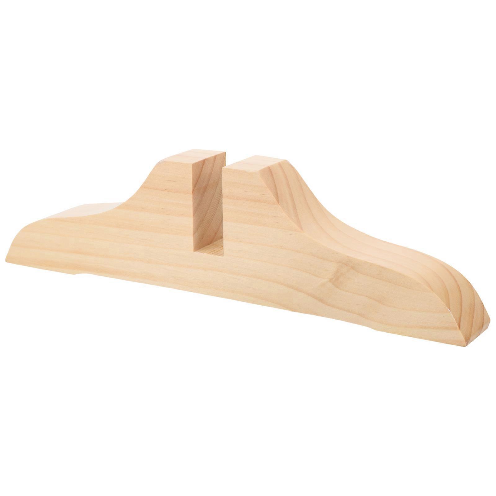 Wooden Room Divider Stand for Home Beige Sturdy and Wood Material Simple Installation