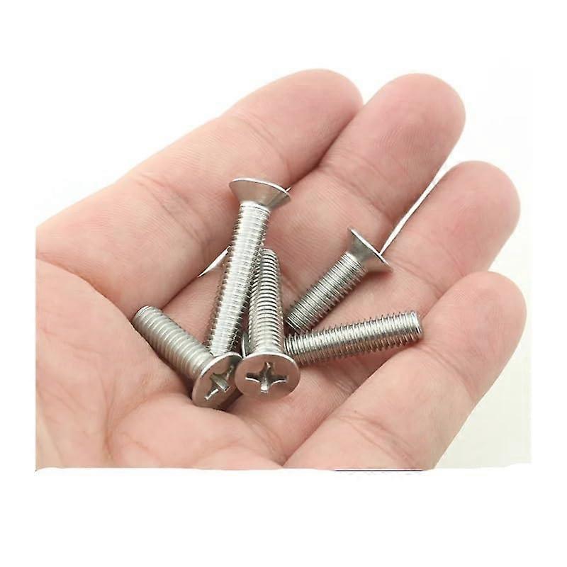 Stainless Steel Phillips Flat Countersunk Screws, 304 A2-70, 1/4-20 UNC And 10-32 UNF, 2-In Length, Pack Of 10