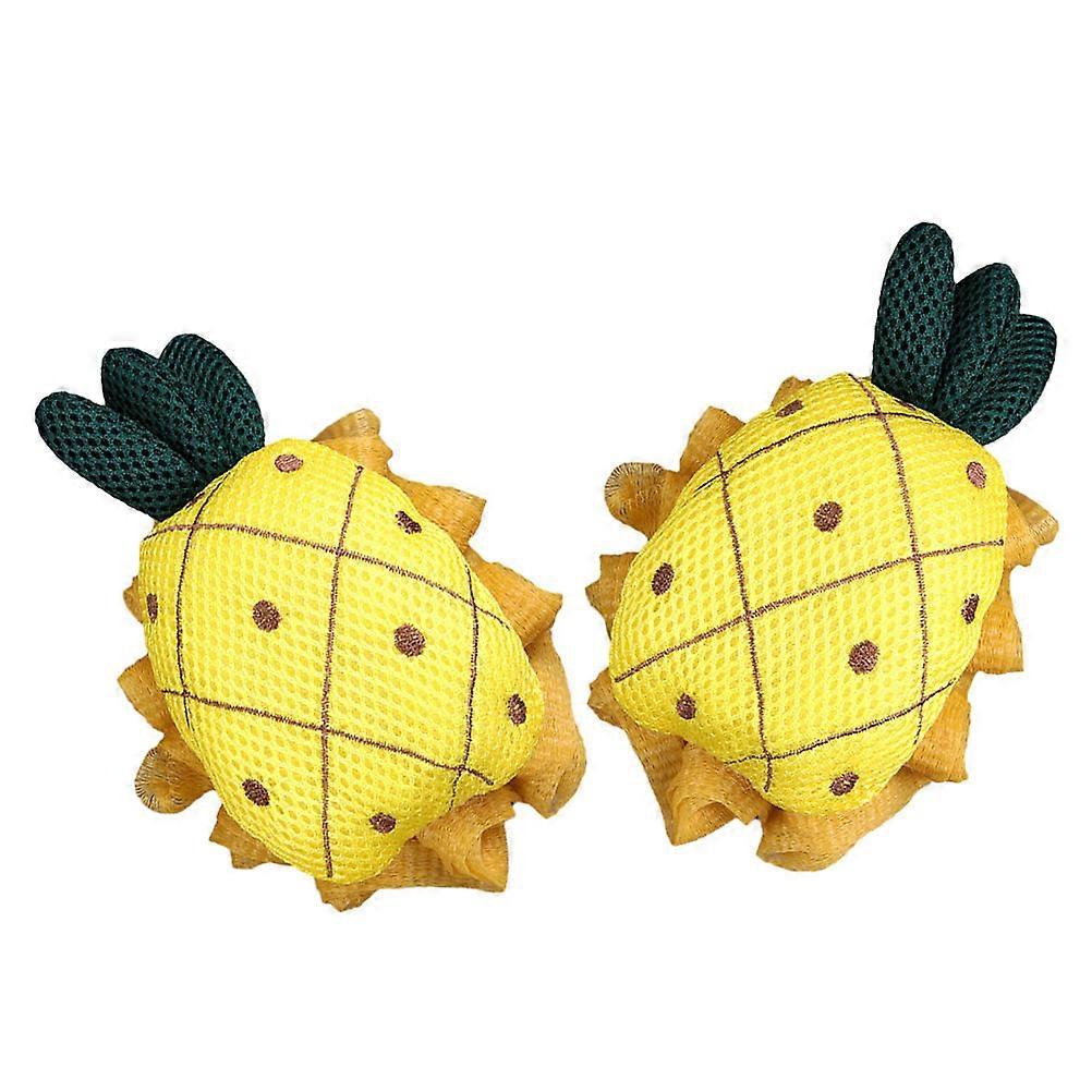 Yellow Mesh Bath Loofah Sponge for Home Use with Durable Soft Petals and Fun Cartoon Design Fits All Skin Types