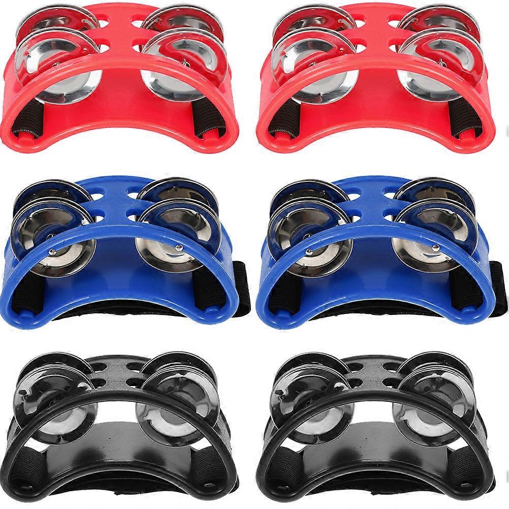 6Pcs Foot Tambourine Percussion Accessory For Composers At Music Performance Create Percussive Excitement Assorted Color
