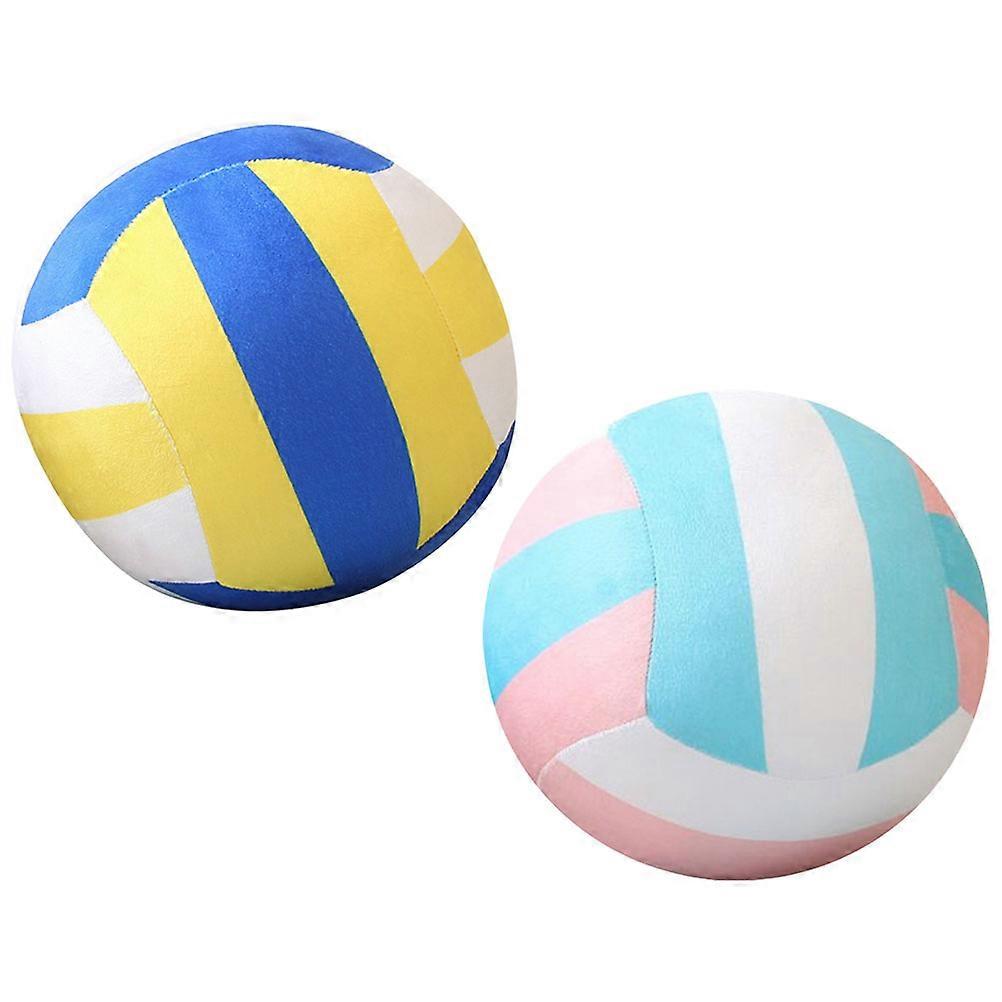 Volleyball Toy Stuffed Decor Realistic Shape Soft Comfortable For Kids Home Use 2Pcs