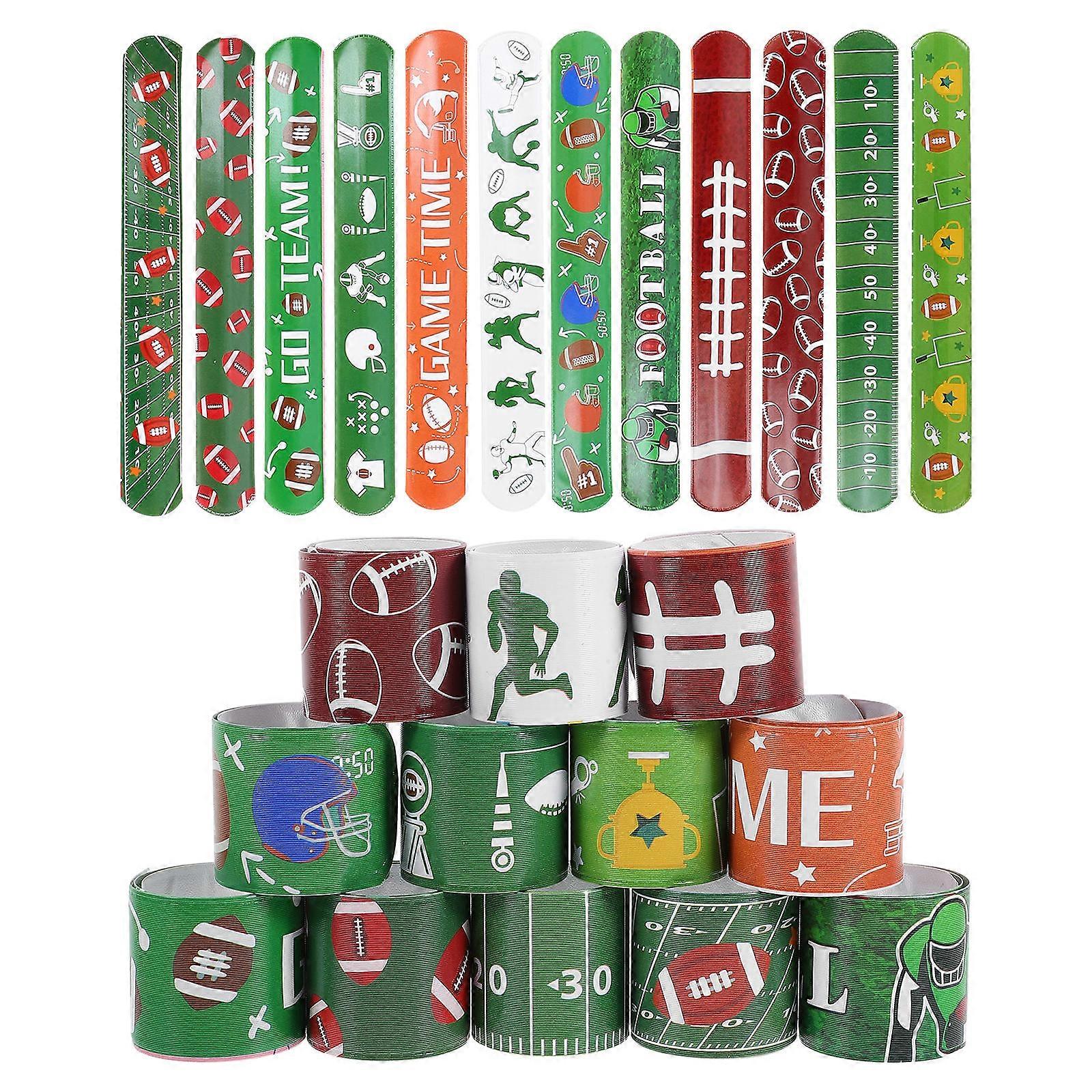 Childrens Snap Bracelets For Sports Events Slap Wristband Assorted Color 24Pcs