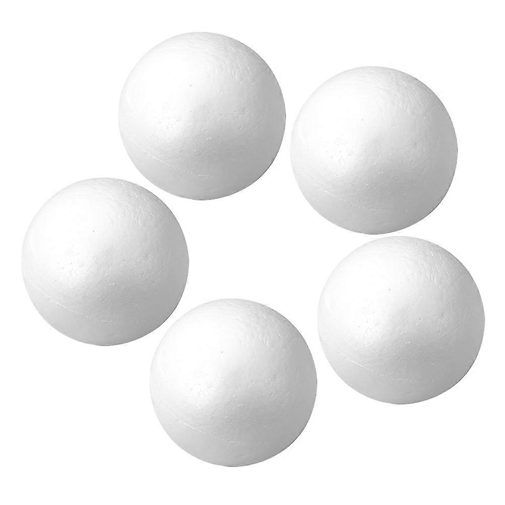 Here's a polished product description based on your input:

 

**5pcs Polystyrene Foam Balls for Crafting – Smooth White Spheres for DIY Projects,