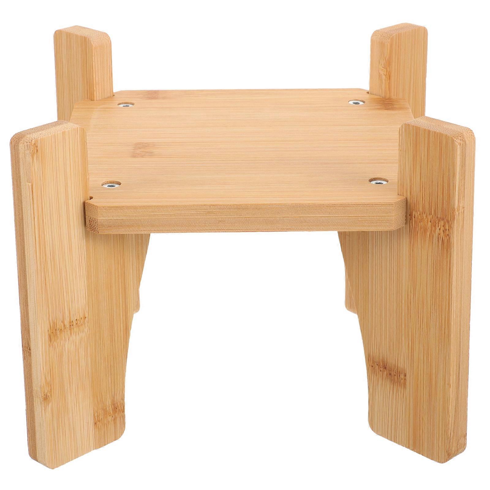 Wooden Beverage Dispenser Stand Stable Support For Office Use Light Brown 1Pcs