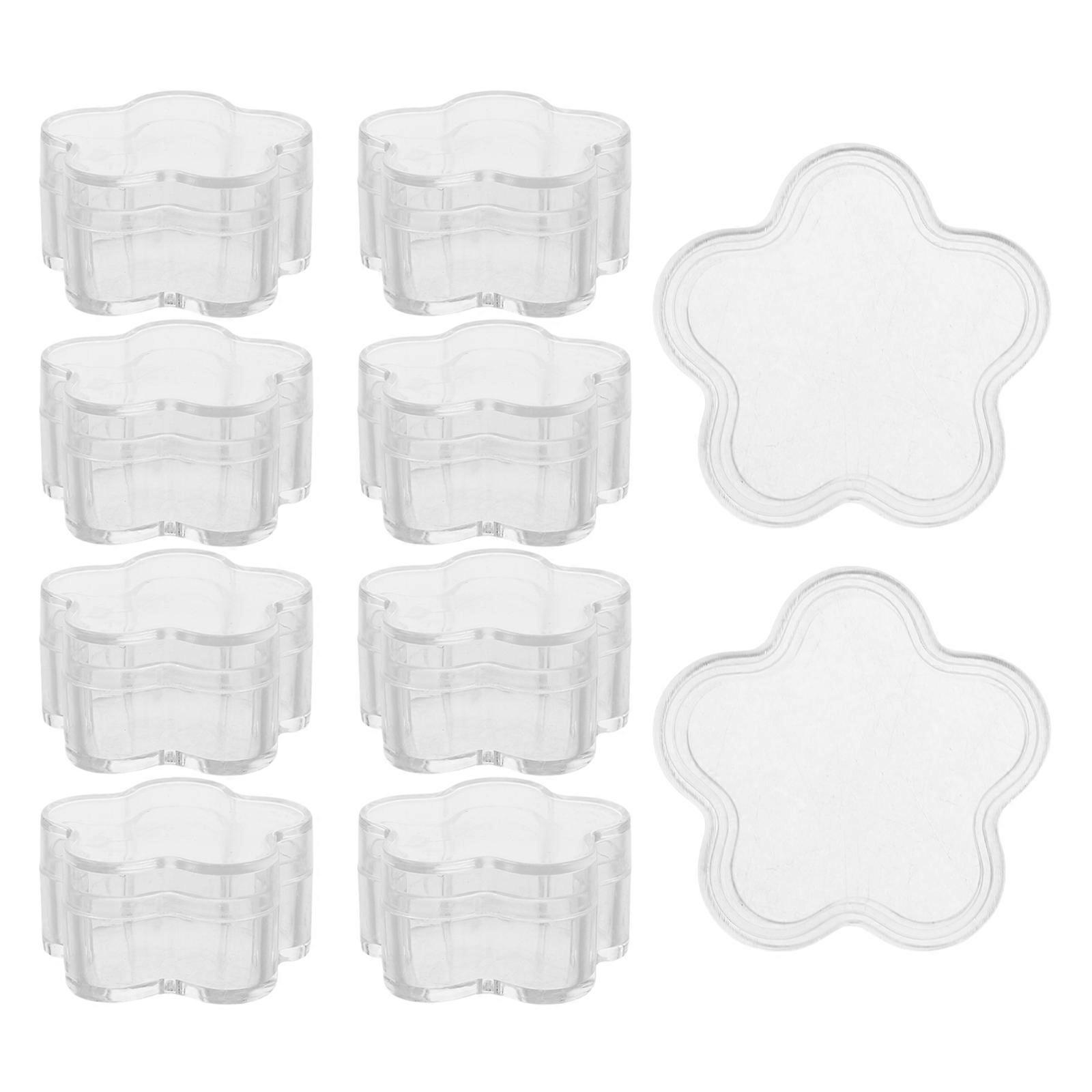 10Pack Flower Shaped Organizer Box For Nail Art Supplies With Easy Identification Feature
