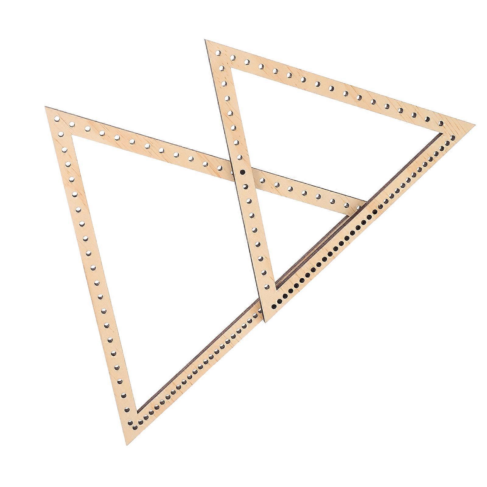 Tapestry Weaving Comb Triangle Weaving Khaki 30X26X0.8CM Weaving Handicraft 2Pcs