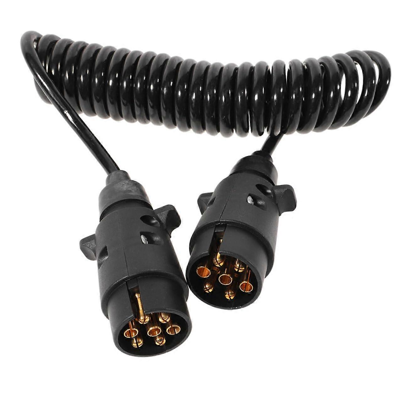 Trailer Light Extension Cable Spiral Cable For Trailers Flexible Power Cable Universal Compatibility Easy Installation